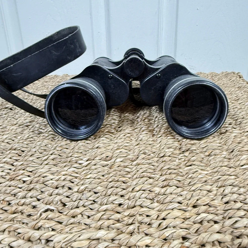 Vintage‎ Sears Binoculars Black 7x50mm Model 6204 Coated Optics Japan